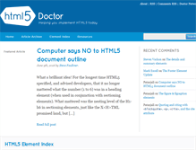Tablet Screenshot of html5doctor.com